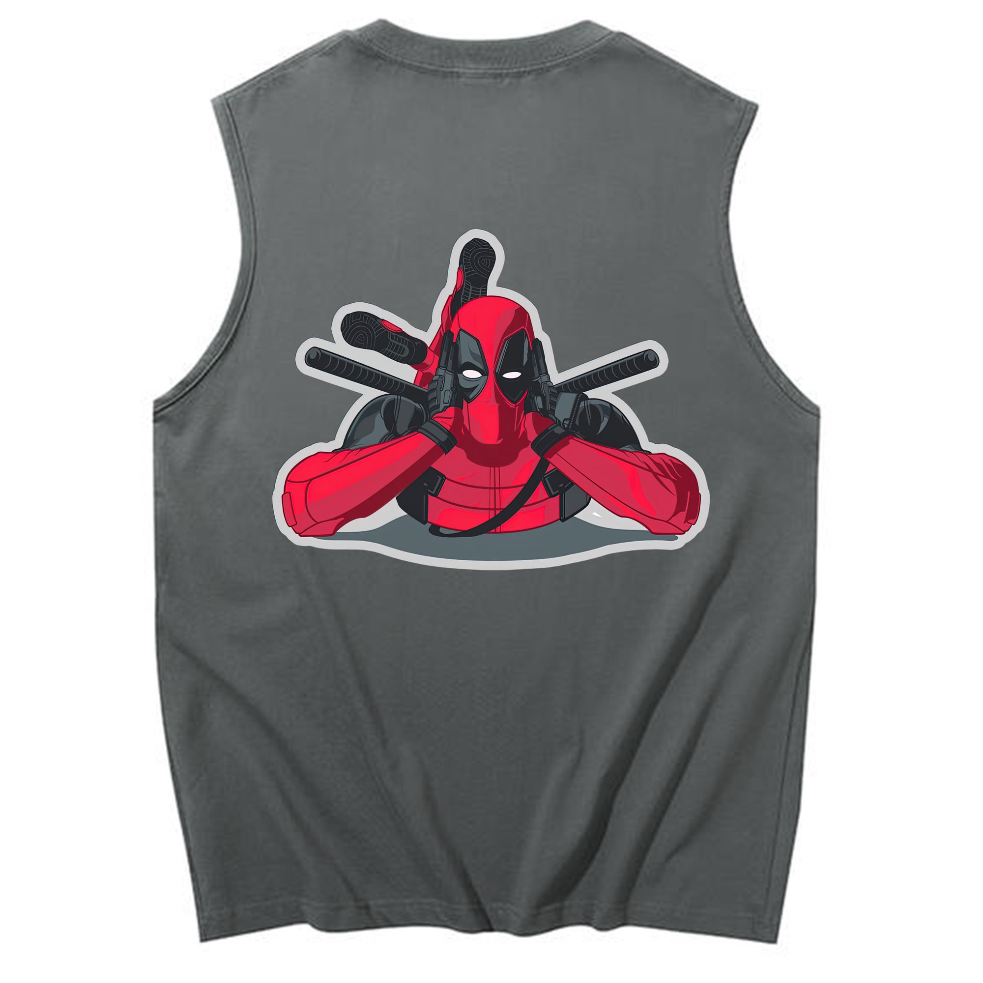 （画像用） Deadpool デッドプール コットン100％タンクトップ（背面プリント）